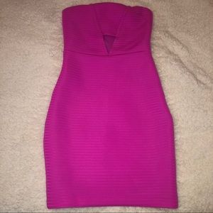 Hot pink strapless mini dress!!